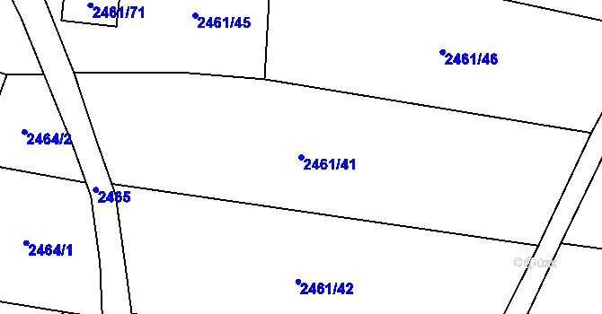 Parcela st. 2461/41 v KÚ Jablunkov, Katastrální mapa
