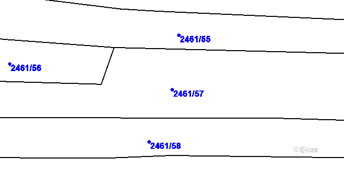 Parcela st. 2461/57 v KÚ Jablunkov, Katastrální mapa