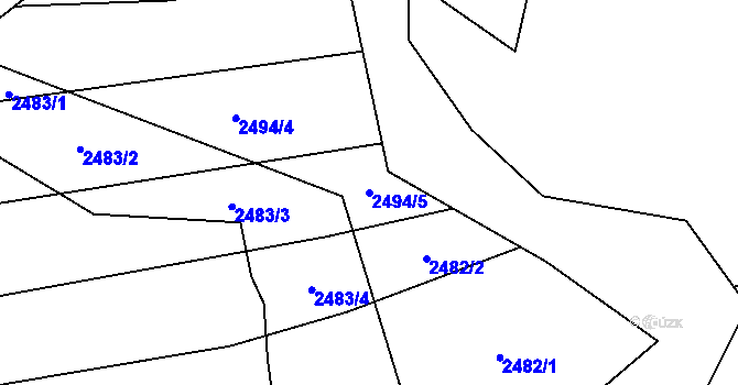 Parcela st. 2494/5 v KÚ Jablunkov, Katastrální mapa