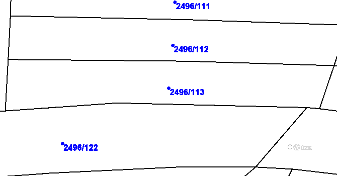 Parcela st. 2496/113 v KÚ Jablunkov, Katastrální mapa