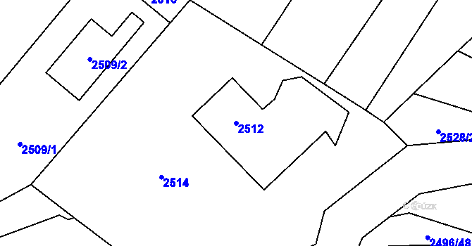 Parcela st. 2512 v KÚ Jablunkov, Katastrální mapa