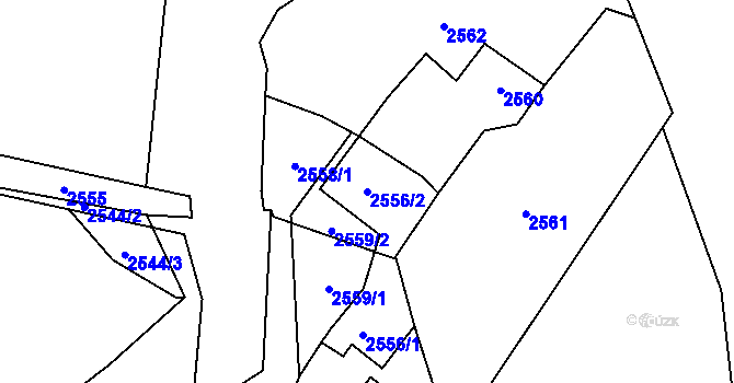 Parcela st. 2556/2 v KÚ Jablunkov, Katastrální mapa