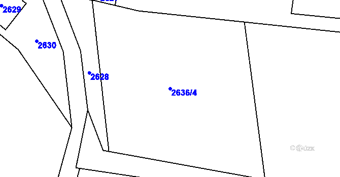 Parcela st. 2636/4 v KÚ Jablunkov, Katastrální mapa