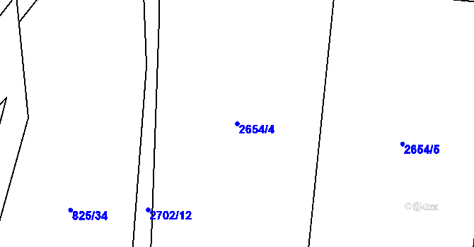 Parcela st. 2654/4 v KÚ Jablunkov, Katastrální mapa