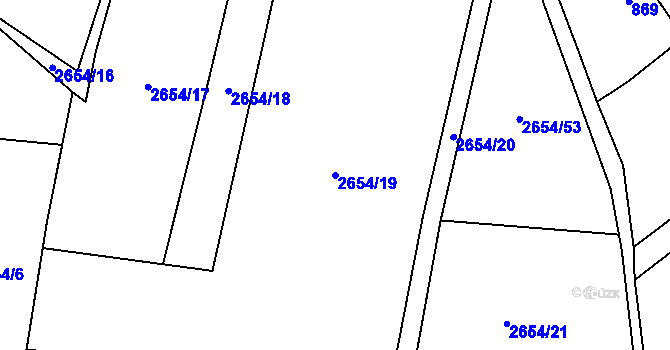 Parcela st. 2654/19 v KÚ Jablunkov, Katastrální mapa