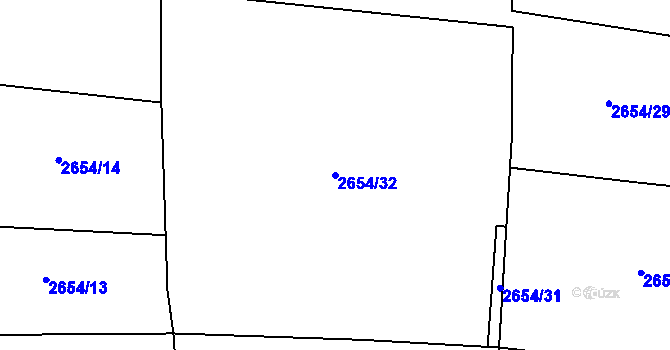 Parcela st. 2654/32 v KÚ Jablunkov, Katastrální mapa