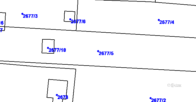 Parcela st. 2677/5 v KÚ Jablunkov, Katastrální mapa