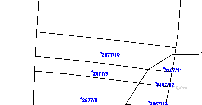 Parcela st. 2677/10 v KÚ Jablunkov, Katastrální mapa