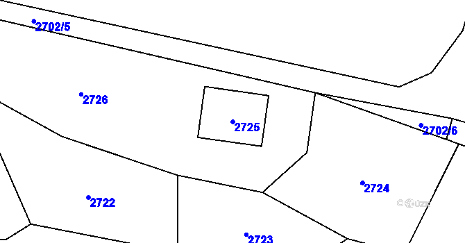 Parcela st. 2725 v KÚ Jablunkov, Katastrální mapa