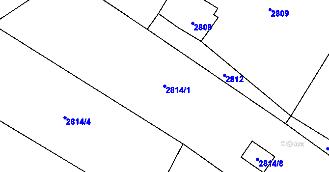 Parcela st. 2814/1 v KÚ Jablunkov, Katastrální mapa