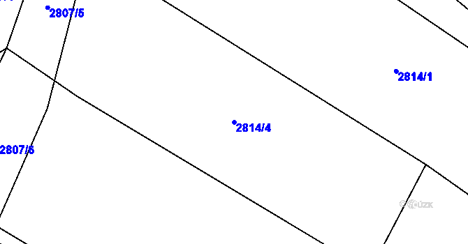 Parcela st. 2814/4 v KÚ Jablunkov, Katastrální mapa