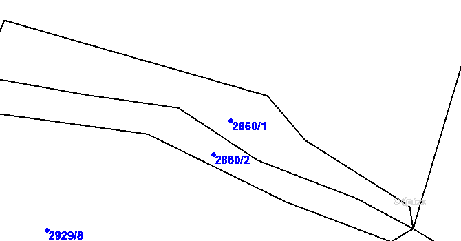 Parcela st. 2860/1 v KÚ Jablunkov, Katastrální mapa
