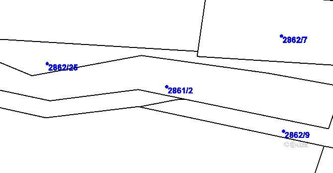 Parcela st. 2861/2 v KÚ Jablunkov, Katastrální mapa