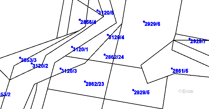 Parcela st. 2862/24 v KÚ Jablunkov, Katastrální mapa