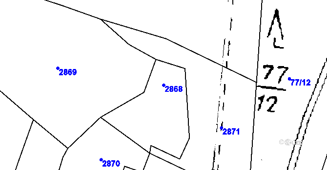 Parcela st. 2868 v KÚ Jablunkov, Katastrální mapa