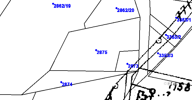 Parcela st. 2875 v KÚ Jablunkov, Katastrální mapa