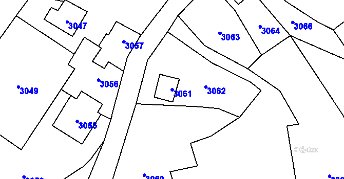 Parcela st. 3061 v KÚ Jablunkov, Katastrální mapa