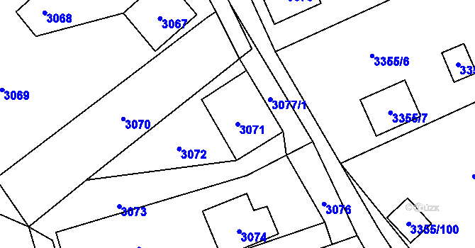 Parcela st. 3071 v KÚ Jablunkov, Katastrální mapa