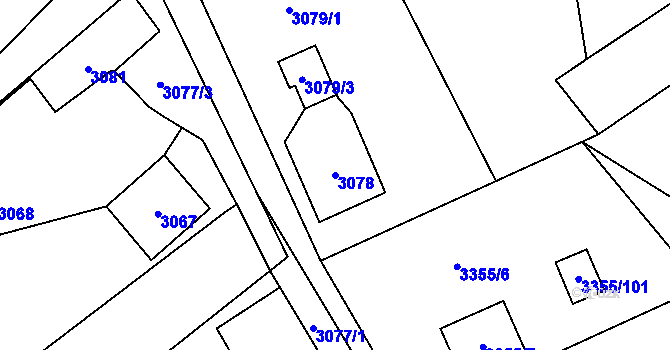 Parcela st. 3078 v KÚ Jablunkov, Katastrální mapa