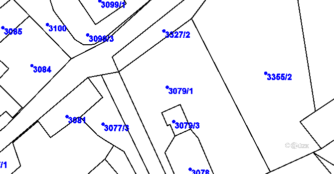 Parcela st. 3079/1 v KÚ Jablunkov, Katastrální mapa