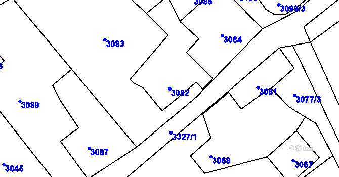 Parcela st. 3082 v KÚ Jablunkov, Katastrální mapa