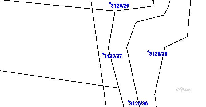 Parcela st. 3120/27 v KÚ Jablunkov, Katastrální mapa