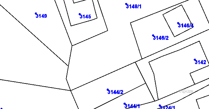 Parcela st. 3146/1 v KÚ Jablunkov, Katastrální mapa