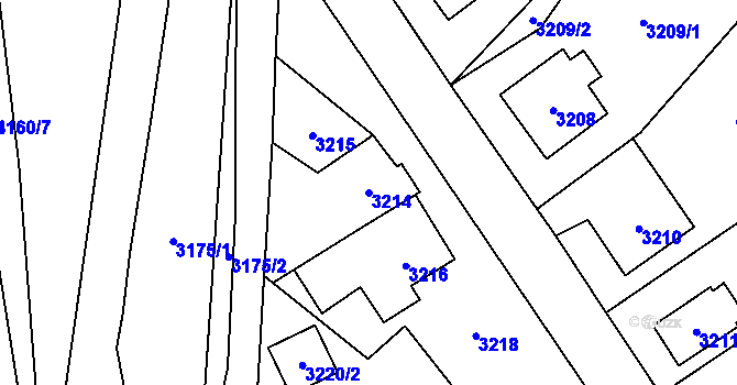 Parcela st. 3214 v KÚ Jablunkov, Katastrální mapa