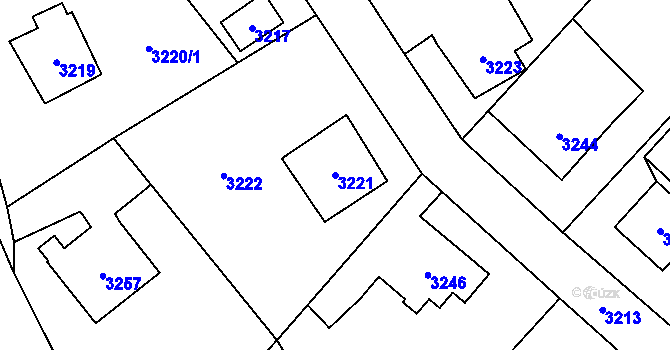 Parcela st. 3221 v KÚ Jablunkov, Katastrální mapa