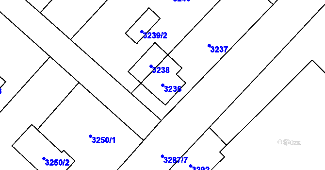 Parcela st. 3236 v KÚ Jablunkov, Katastrální mapa