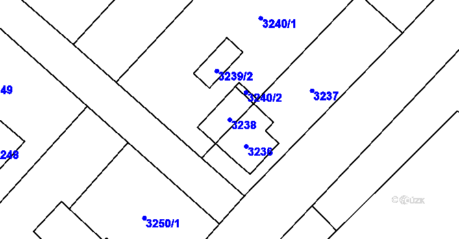 Parcela st. 3238 v KÚ Jablunkov, Katastrální mapa