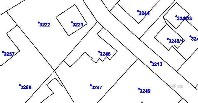 Parcela st. 3246 v KÚ Jablunkov, Katastrální mapa