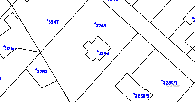 Parcela st. 3248 v KÚ Jablunkov, Katastrální mapa