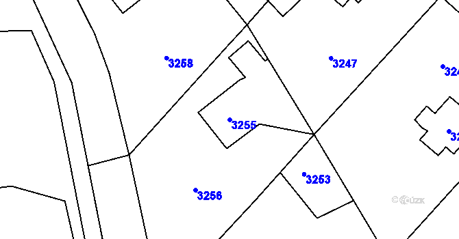 Parcela st. 3255 v KÚ Jablunkov, Katastrální mapa