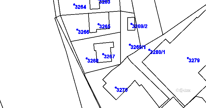 Parcela st. 3267 v KÚ Jablunkov, Katastrální mapa
