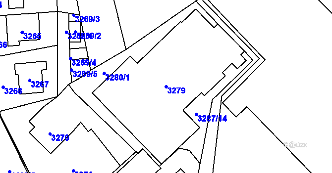 Parcela st. 3279 v KÚ Jablunkov, Katastrální mapa