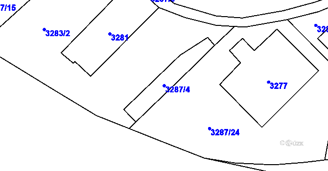 Parcela st. 3287/4 v KÚ Jablunkov, Katastrální mapa