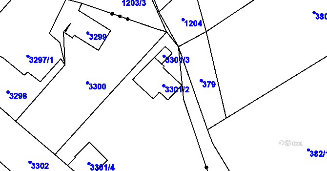 Parcela st. 3301/2 v KÚ Jablunkov, Katastrální mapa