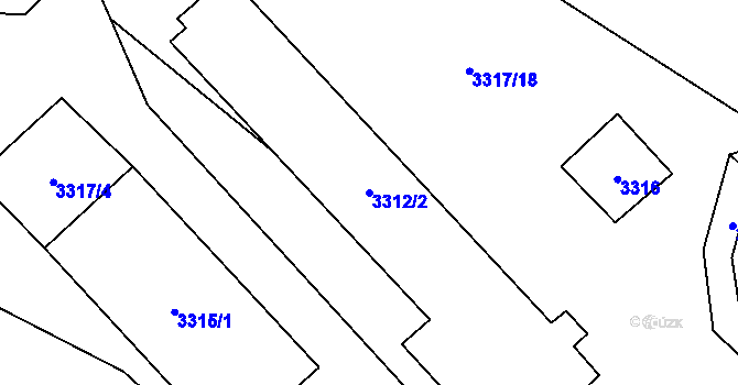 Parcela st. 3312/2 v KÚ Jablunkov, Katastrální mapa