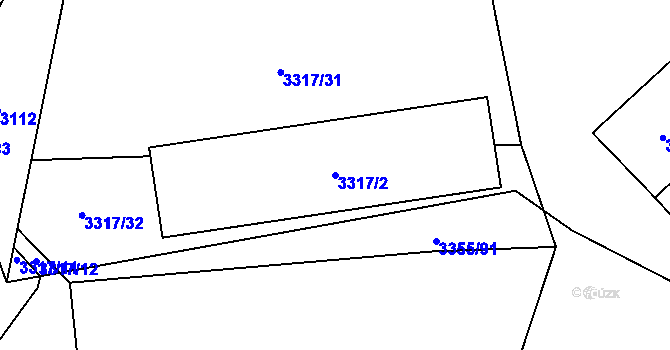 Parcela st. 3317/2 v KÚ Jablunkov, Katastrální mapa