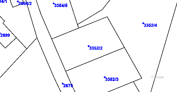 Parcela st. 3352/2 v KÚ Jablunkov, Katastrální mapa