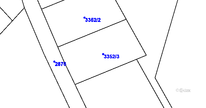 Parcela st. 3352/3 v KÚ Jablunkov, Katastrální mapa