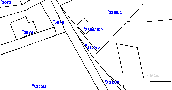 Parcela st. 3355/5 v KÚ Jablunkov, Katastrální mapa