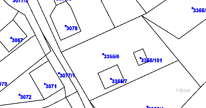 Parcela st. 3355/6 v KÚ Jablunkov, Katastrální mapa
