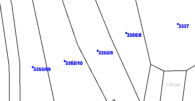 Parcela st. 3355/9 v KÚ Jablunkov, Katastrální mapa