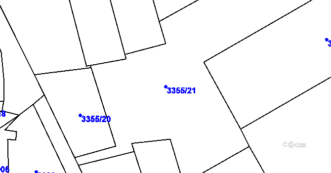 Parcela st. 3355/21 v KÚ Jablunkov, Katastrální mapa