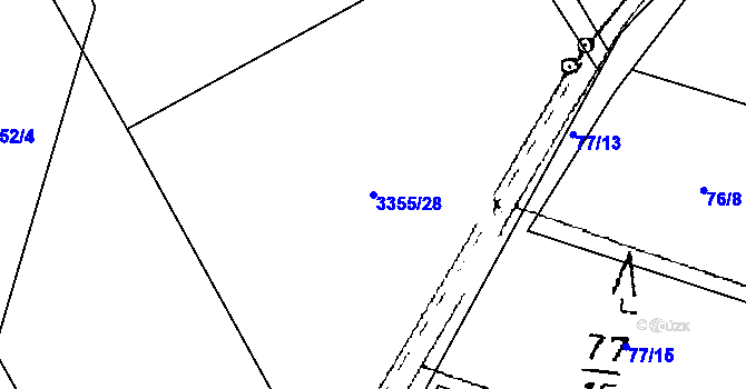 Parcela st. 3355/28 v KÚ Jablunkov, Katastrální mapa