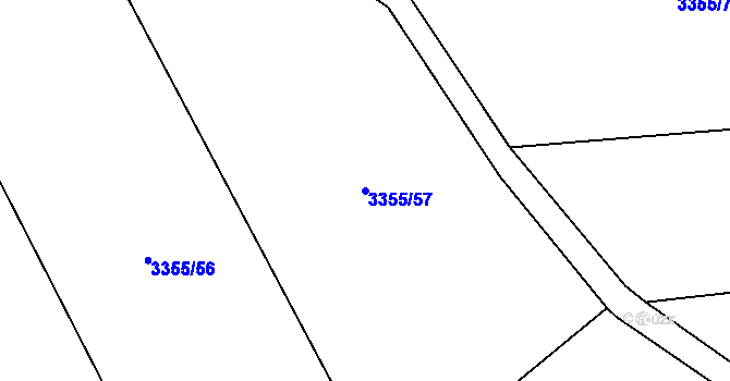 Parcela st. 3355/57 v KÚ Jablunkov, Katastrální mapa