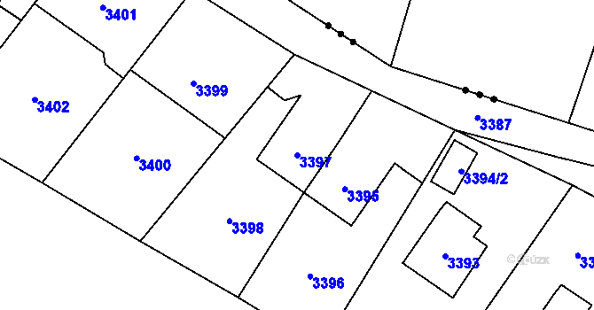 Parcela st. 3397 v KÚ Jablunkov, Katastrální mapa