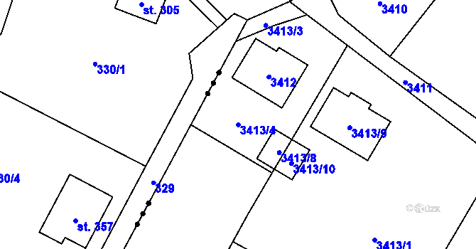 Parcela st. 3413/4 v KÚ Jablunkov, Katastrální mapa